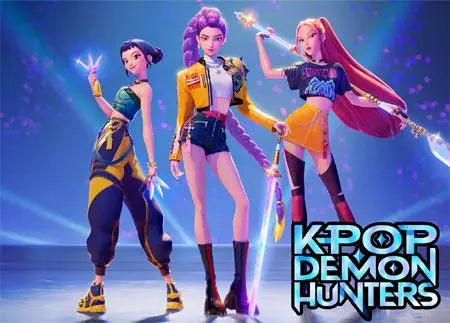 K pop Demon Hunters Huntrix shirt with Free Name on back T Shirt Rack