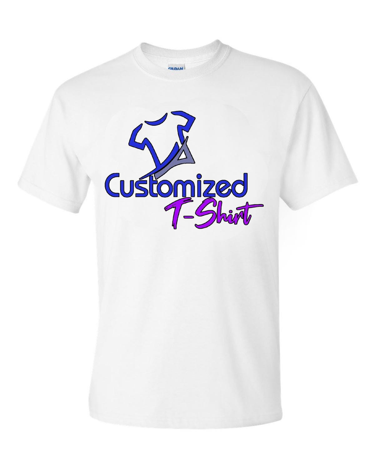 Custom photo on shirt, with Text! Lets make your design come to life! T Shirt Rack