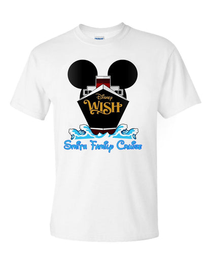 Disney Cruise Family Vacation shirt with  custom Family name Kids and Adult! T Shirt Rack