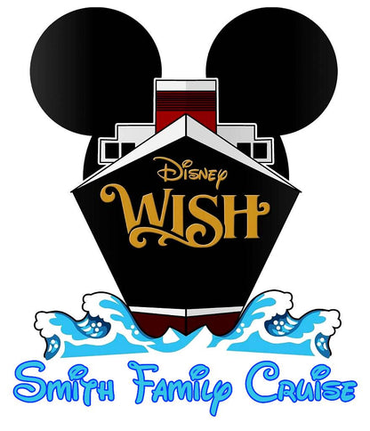 Disney Cruise Family Vacation shirt with  custom Family name Kids and Adult! T Shirt Rack